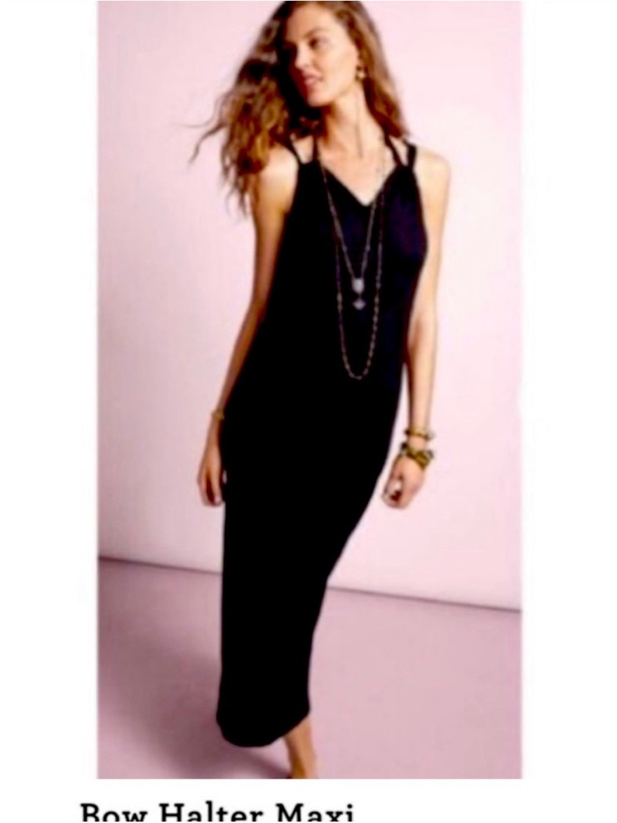 Cabi Bow Halter Dress In Black Style Number 5383